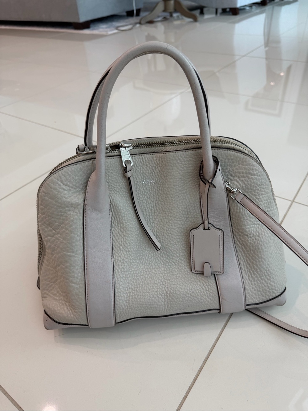 Coach Bleeker Large Leather Preston Satchel